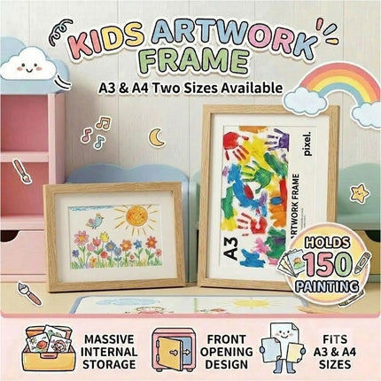 A3 A4 Artists Frames Hold 150 Pictures Creative Art Wooden Artwork Display- Wood