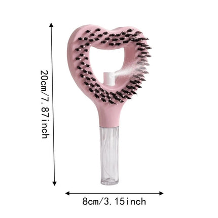 2-in-1 Heart-shaped Spray Hair Comb Scalp Massage Comb For Easy Hair Care