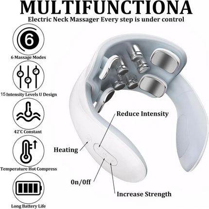 4D Head Cervical Spine Massage Body Pain Relief Electric Neck Shoulder Massager