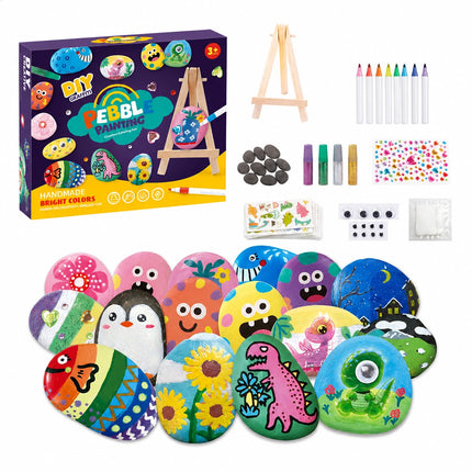 Rock Painting Kit DIY Arts Crafts Supplies Party Gift Set