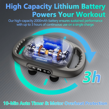 6-Head Electric Percussion Massager with 9 Modes & 9 Intensity Levels