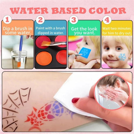 20 Colors Professional Face Paint Kit Face Painting Kit for  Party Xmas Gift