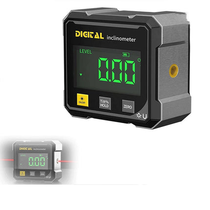 Digital Angle Finder with Electronic Laser, 4-Side  Angle Gauge, Cube