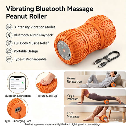Silicone Vibrating Massage Roller For Muscle Recovery & Pain Relief- VIBIT Style
