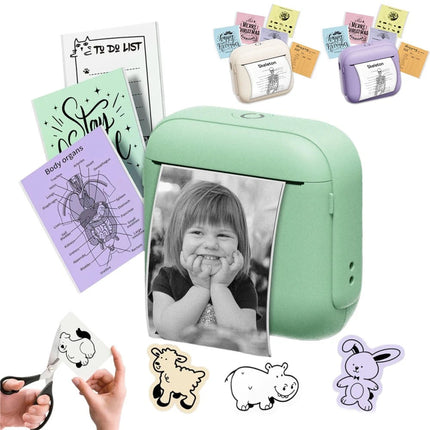 Mini Pocket Thermal Printer Bluetooth Wireless Photo Notes Inkless Sticker Paper