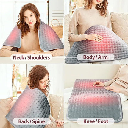 60x30cm Electric Heating Pad Therapy Warmer Mat Neck Shoulder Back