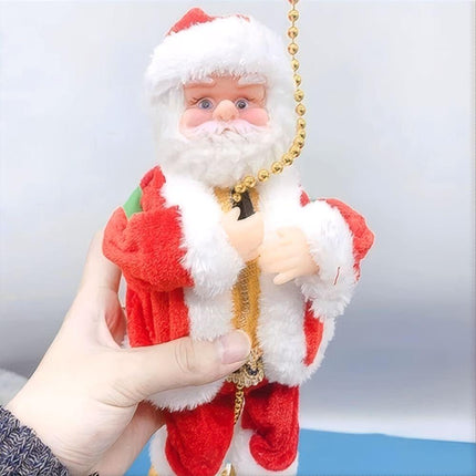 4PCS Electric Christmas Santa Claus Musical Climbing Rope Xmas Party Decor