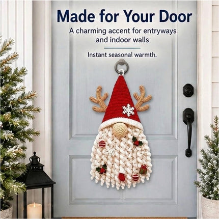 Santa Claus Christmas DIY Door Hanging Set Farmhouse Unfinished kit