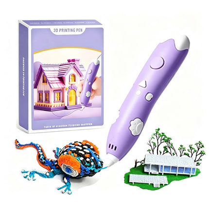 Rechargeable 3D Printing Pen 3Color PCL Filaments For DIY Crafting Drawing Gifts