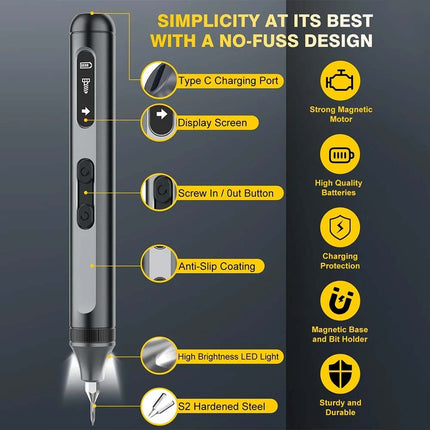 Mini Electric Screwdriver 50-in-1 Set – Cordless, Rechargeable, Precision Bits for Home & DIY