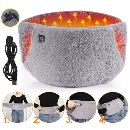 USB Electric Heating Menstrual Heat Pad Belt For Period Pain Relief Cramps Waist