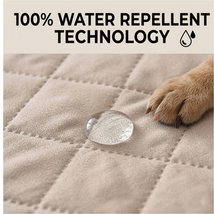 Sofa Cover Quilted Couch Covers Lounge Pet Protector Slipcovers Beige