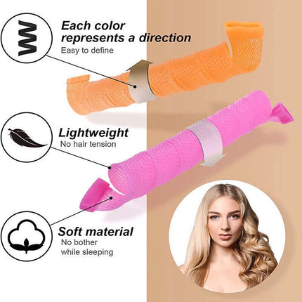 40Pcs Magic Hair Curler No Heat Leverage Curlers Formers Spiral Styling Rollers