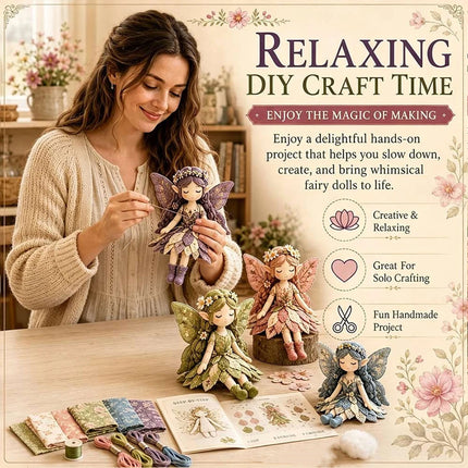 Fairy Patchwork DIY Collection,Fun Flower Fairies Patchwork Sewing Craft Kit