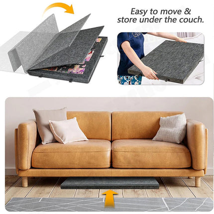 1000Pcs jigsaw Puzzle Board Portable Felt Puzzle Plateau 6 Drawers Puzzle Table