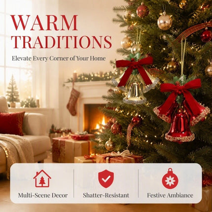 Triple-Bell Christmas Bell Hanging Ornament Window Decoration