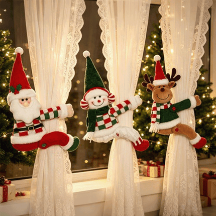 Santa Claus Curtain Clips Elk Christmas Curtain Buckle Living Room
