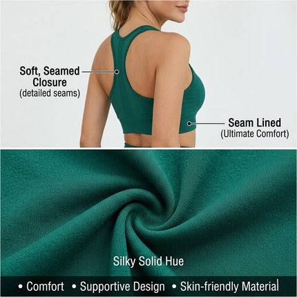 2pc Women Seamless Yoga Vest Suit Bra Pants Sportswear Fitness Sport Gym Running
