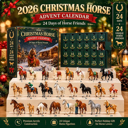 24-Horse Advent Calendar 2026 for Christmas Tree and For Home Decoration