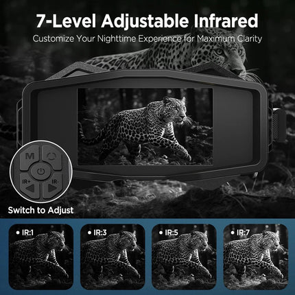 8X Zoom Digital Binoculars 4K Infrared Video Recording Night Vision Goggles AUU