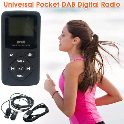 Pocket DAB/DAB+Digital Radio With Bluetooth and MP3 Player Earphone FM Redio Kit