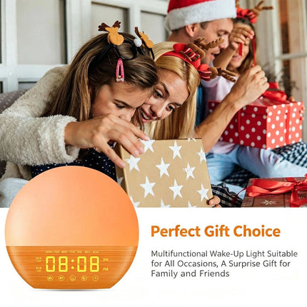 Sunrise Alarm Clock FM Radio White Noise Sleep Aid Night Lamp Bluetooth Speaker