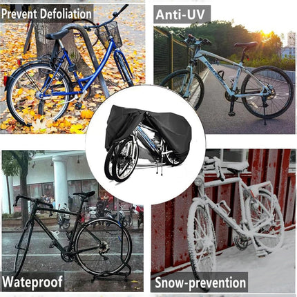 210T Polyester Bike Cover Outdoor Waterproof Dustproof Bicycle Protective Cover with UV Protection