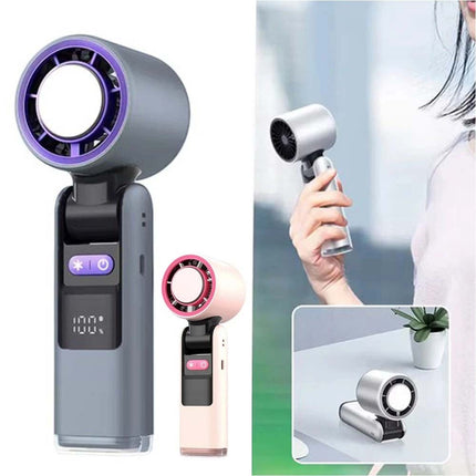 3in1 Strong Wind Cooling Fan Portable Handheld Turbo Fan Speeds Neck Blower Mini
