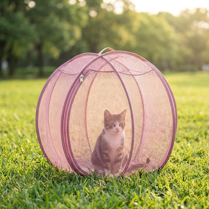 Rolling Cat Hamster Ball for Outside,Pop Up Catio Outdoor Cat Enclosure 27inch