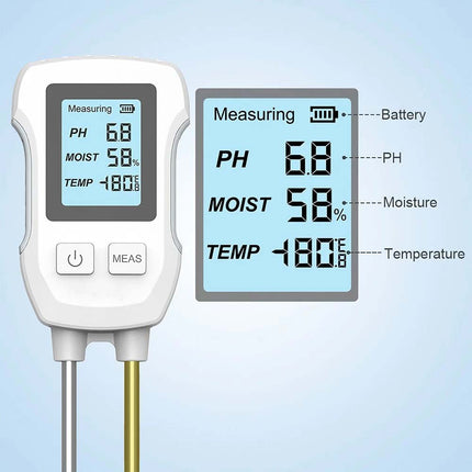 3 in 1 Digital LCD Soil Tester PH/Moisture/Temperature High Accuracy Soil Meter