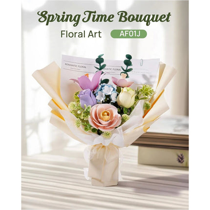 Spring Time Bouquet 3D Puzzle Flowers DIY 3D Building Model Kit Home Decor