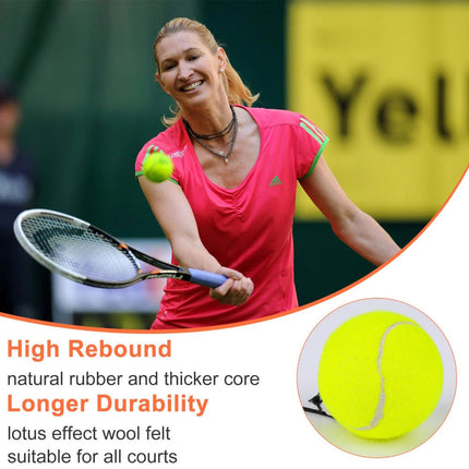 Single Solo Tennis Trainer Set Training Practice Rebound Balls w/ 3 String Balls
