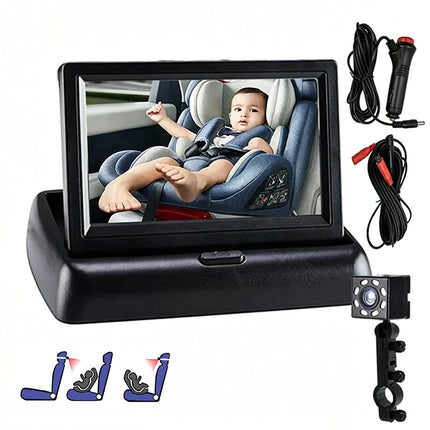 4.3 inch Foldable Car Rear View Display Screen & Camera Set