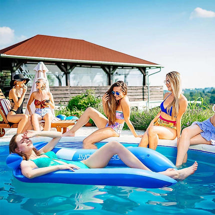 Inflatable Float Chair Hammock Pool Lounge Bed Swimming Chair Water Beach Party