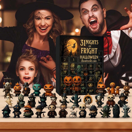 2026 Halloween Advent Calendar 31 Nights of Fright Halloween Countdown Box Gift (Style B)