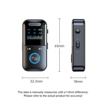 Bluetooth 5.4 Audio Adapter 4in1 Wireless Receiver Transmitter 3.5mm Aux TF Card
