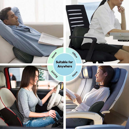 Back Cushion Support Chair Memory Foam Lumbar Lower Back Pillow Office