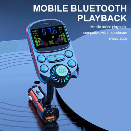 Wireless Car Bluetooth FM Transmitter MP3 Player PD USB Fast Car Charger Adapter
