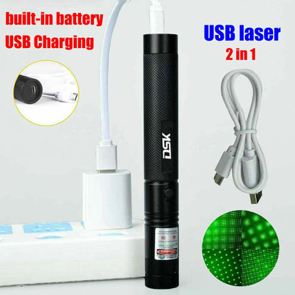990Miles Rechargeable Green Laser Pointer Pen Astronomy Lazer Star Visible Beam