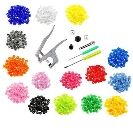 Plastic Snap Pliers Kit 300 Sets Fastener T5 Buttons Craft Sewing Tool Diy Pack