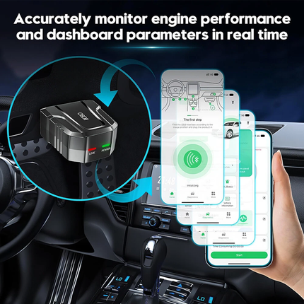 OBD2 Scanner Reader Bluetooth Wireless Auto Diagnostic Scan Tool for iOS&Android
