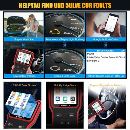 OBD2 Scanner Diagnostic Tool Engine Code Reader OBDII/EOBD Auto Scanner Car