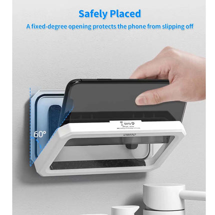 IPX7 Waterproof Phone Holder Touch Screen for Shower Bathroom 6.7" White