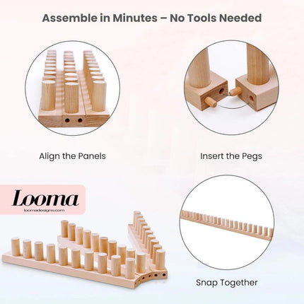Wooden Knitting Loom Kit Thick Blanket Loom Weaving Loom Adjustable Size