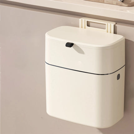 Kitchen Trash Bin Wall Mounted Door Hanging Cupboard Bin Garbage Can Wastebasket