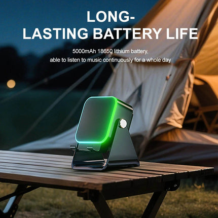 5-in-1 Wireless Induction Bluetooth Speaker Adjustable Phone Stand,Rechargeable