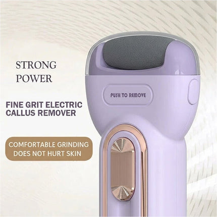 Purple Electric Care Pedicure Foot File Hard Dead Skin Callus Remover Foot Grinder Kit