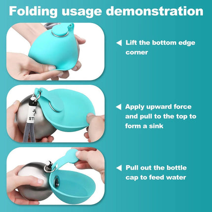 285ml 2-in-1 Portable Dog Water Bottle for Small Dogs - Compact Design for Outdoor Walking