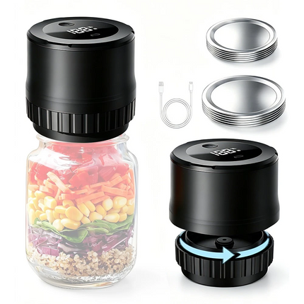 Electric Mason Jar Vacuum Sealer Kit For Wide Mouth And Regular Mouth Mason Jars