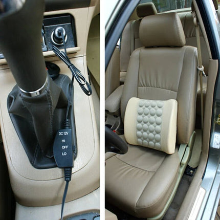 12V Car Electric Comfort Cushion Universal Lumbar Back Support Seat Pillow Pad